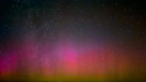 Polly Ford Media Northern Lights from St Agnes Head in Cornwall