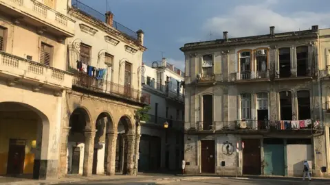 BBC View of houses in Old Havana