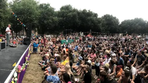 BBC Queen Square audience during the Bristol Harbour Festival