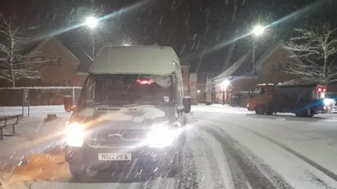 Marcus Wells Bus travelling in the snow