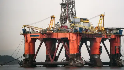 PA Media Oil rig anchored in the Cromarty Firth