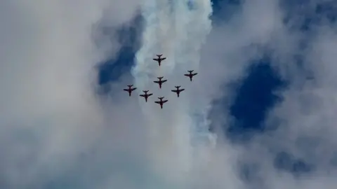 BBC Red Arrows at RAF Cosford Air Show