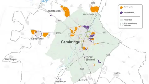 Cambridge City Council Existing and proposed development sites