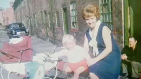 Nottinghamshire Police Russell Lowbridge with Julie Swinscoe and Alfred