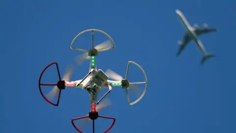 Getty Images drone and plane