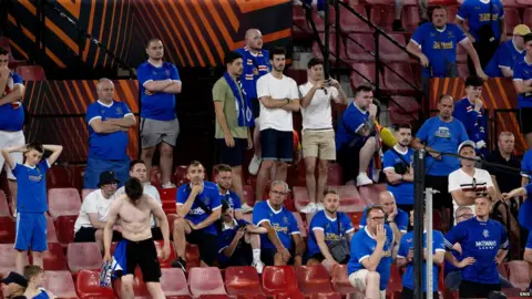 SNS Rangers fans in Seville