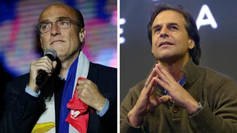Reuters Uruguay's leading presidential candidates Daniel Martínez (l) and Luis Lacalle Pou