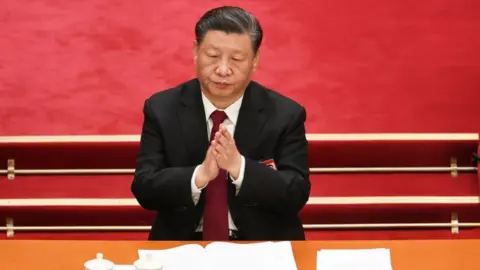 Getty Images Xi Jinping handed third term as President of China at the culmination of Two Sessions in Beijing.