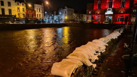 Department for Infrastructure  Sandbags on Clanrye River