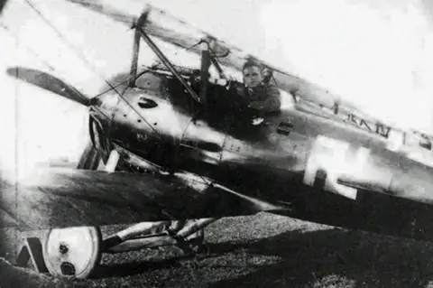 Felix Couchman Fritz Beckhardt in his fighter aircraft