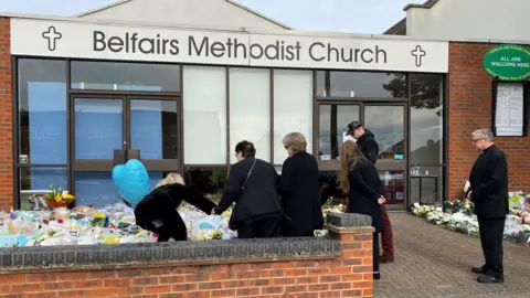 Richard Knights/BBC The Amess family visit Belfairs Methodist Church