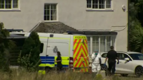 BBC/Gemma Dawson Police at the scene