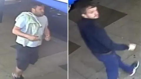 Metropolitan Police CCTV of men wanted in connection with attack