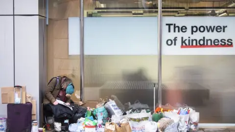 PA Media Homeless person in London, January 2021