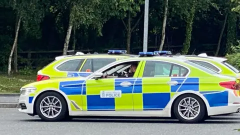 West Mercia Police at teh service station