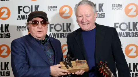 BBC Van Morrison presented the Lifetime Achievement Award to musician and producer Dónal Lunny