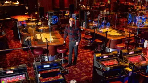 PA Media Mike Olley, pictured in the Grosvenor Casino on Birmingham's Broad Street