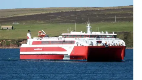 ferry under escort