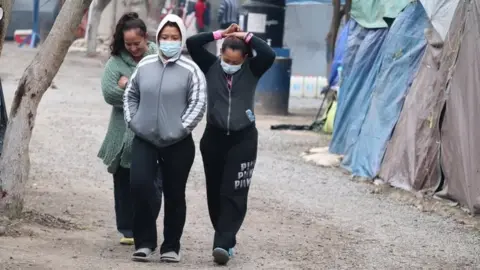 EPA Asylum seekers stranded in the city of Matamoros, Mexico. Photo: 12 February 2021