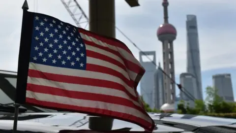 Getty Images US flag in China