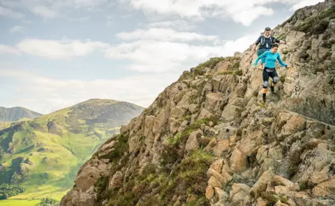 Steve ashworth Sabrina running at Haystacks on Day 4