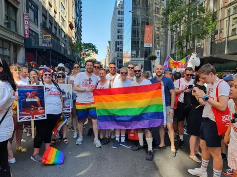 Glasgow City Council The Glasgow pride flag in New York