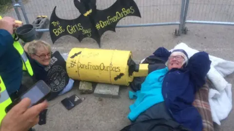 JAMES MASON Protesters at Kirby Misperton