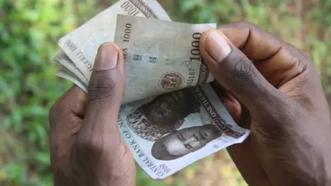 Getty Images Holding naira notes