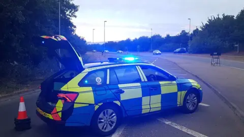 A6 near Burton Latimer closed after fire on farmland