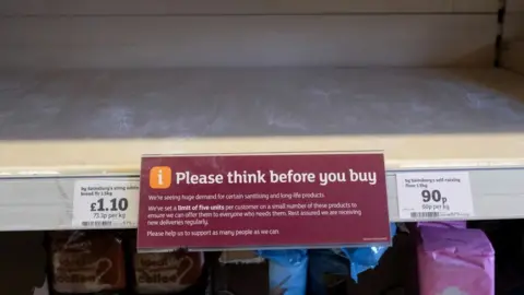 Getty Images Empty shelves