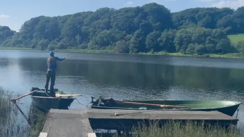 A man fishing