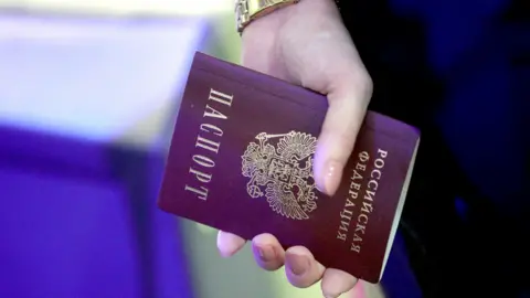 Getty Images Russian woman's passport, file pic - 15 Jan 19