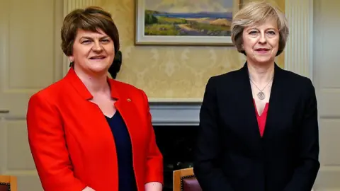 PA Arlene Foster and Theresa May