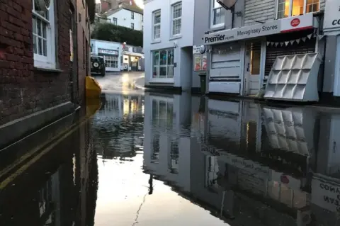 Jim Brewer Flooded street in Mevagissey