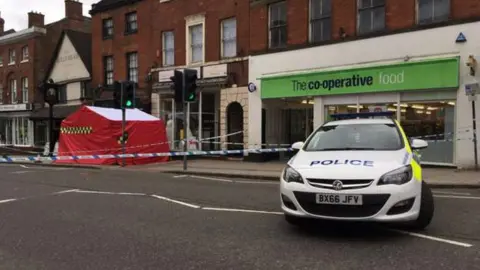 BBC Police cordon at the scene