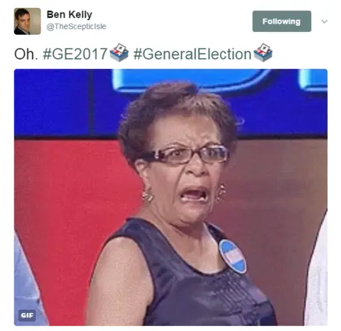 Ben Kelly/Twitter Tweet showing shocked face