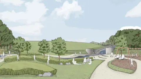 The Canal & River Trust  Artists impression of repaired dam