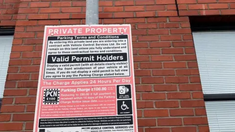 Shariqua Ahmed Parking charge notice