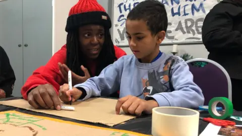 Jon Wright/BBC Samara and her son Solomon