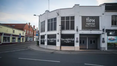 Laurence Cawley/BBC The exterior of Flex nightclub in Bury St Edmunds in the day time