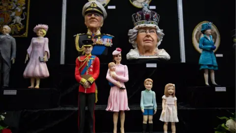 PA Media Cakes depicting the Royal Family on display during Cake International 2019 at the NEC, Birmingham