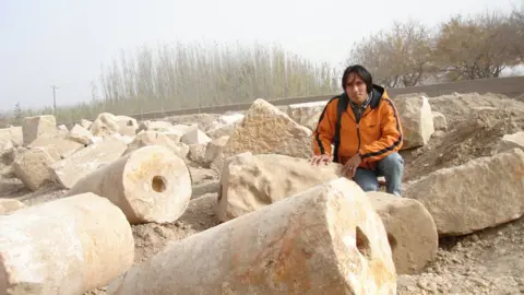Said Reza Huseini Said Reza Huseini at the Tepe Zargaran archaeological site in Balkh, 2007