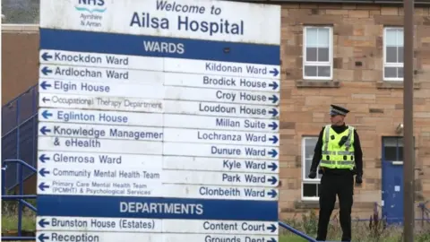 PA Police outside Ailsa Hospital