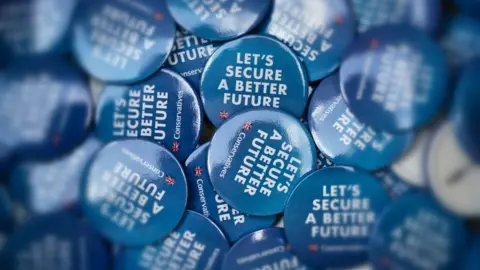 Getty Images Tory Party badges