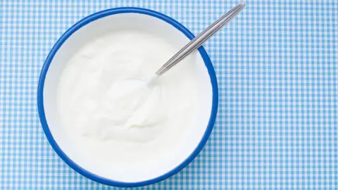 Getty Images A bowl of yoghurt