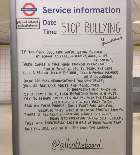 All On The Board Tube whiteboard message