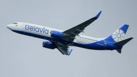 Reuters A Boeing 737-800 plane of Belarusian state carrier Belavia takes off at the Domodedovo Airport outside Moscow