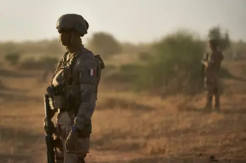 AFP French G5 Sahel soldiers in northern Burkina Faso, in 2019.