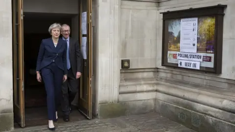 Getty Images Theresa May voting