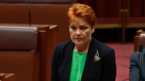 Getty Images Pauline Hanson in the Senate